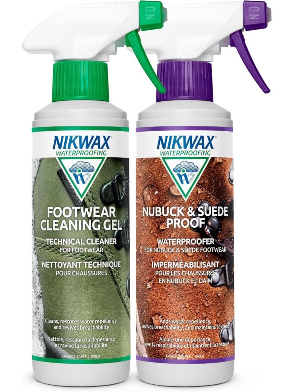 Waterproof Spray & Cleaner Duo for Nubuck & Suede - Restores DWR, Safe for